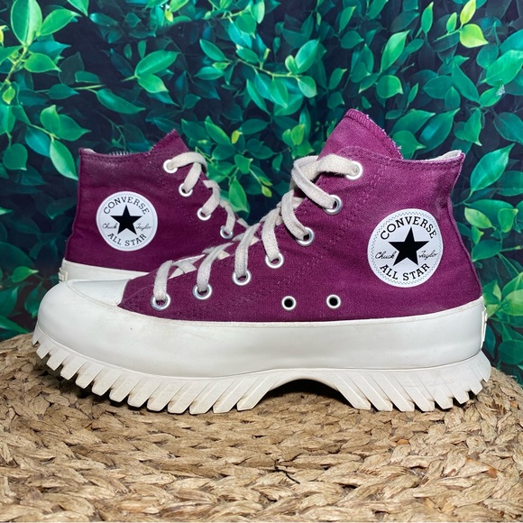 Converse ctas hi platfrom purple lift lugged - Picture 6 of 8
